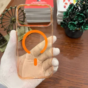 iPhone 17 & iPhone 17 Pro Max MagSafe Orange Transparent Case